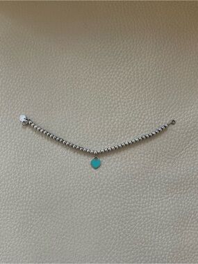 Return to Tiffany Tiffany Blue Heart Tag Bead Bracelet